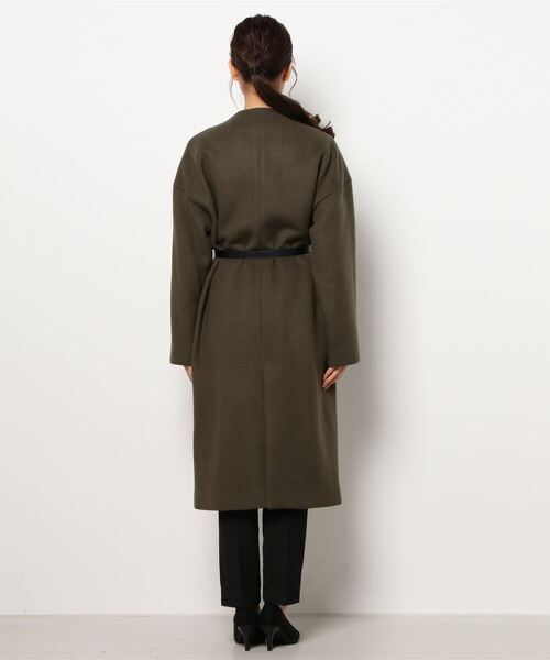 ELENDEEK（エレンディーク） ノーカラーコート 02 ベージュ レディース