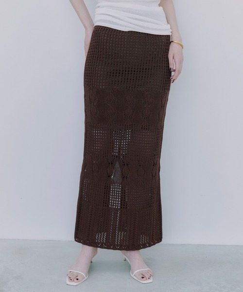 anuans クロシェニットスカート　Ｓサイズ クロシェニットスカート