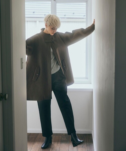 FREAK'S STORE（フリークスストア） コート フリ- ネイビー レディース