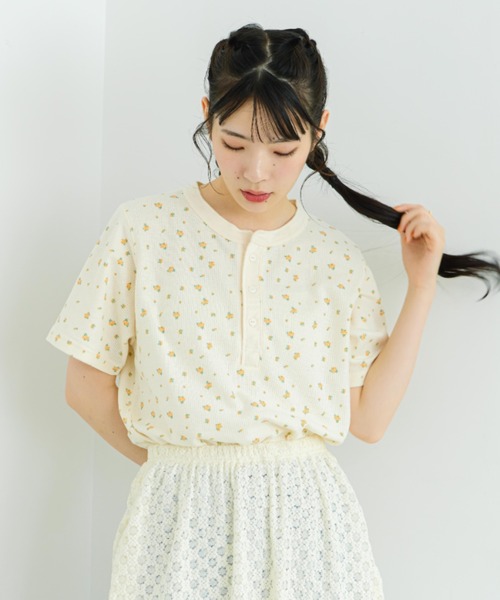 tシャツ 「eLur」フラワーサーマルT レディース