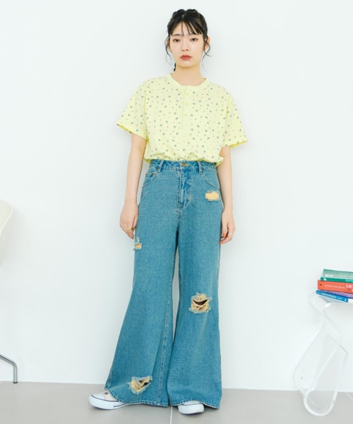 tシャツ 「eLur」フラワーサーマルT レディース eLur tシャツ 「eLur」フラワーサーマルT レディース : ZOZOTOWN