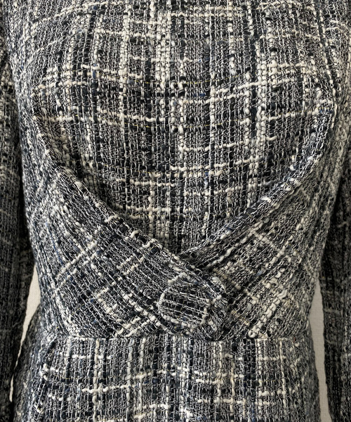 「DRESS LAB」 7分袖ワンピース M ベージュ レディース_画像8