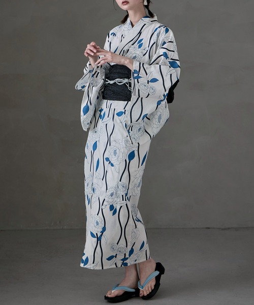 asaka 浴衣 大人浴衣ブランドasaka 着付けのいらない簡単二部式