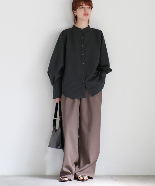 [select MOCA] длинный рукав блуза SMALLs микро женский 