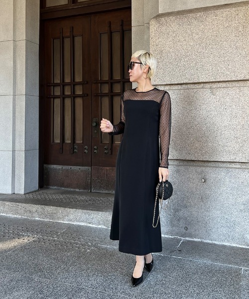 JENNE ブラックワンピース JENNE」 長袖ワンピース MEDIUM ブラック レディース : ZOZOTOWN