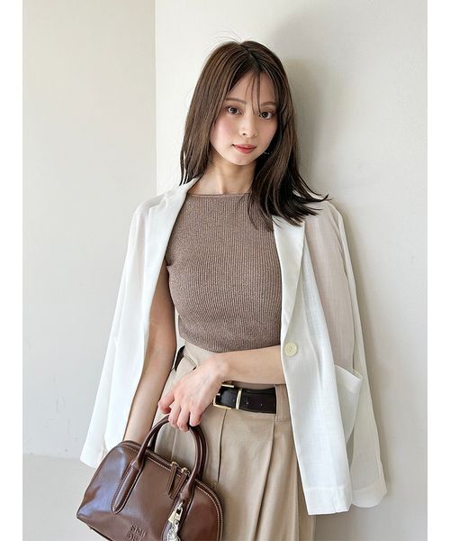SNIDEL ニット セーター カップインキャミニットプルオーバー