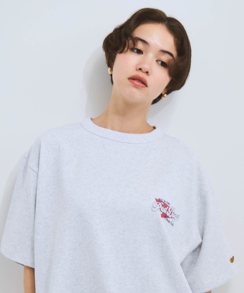tシャツ Red DogsメニュープリントTシャツ「洗濯機で洗える」 レディース