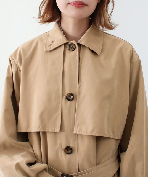 「Social GIRL」 トレンチコート M ベージュ レディース_画像8