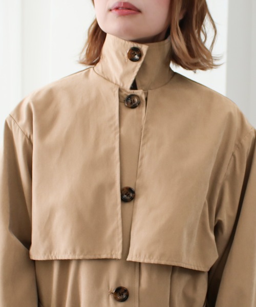 「Social GIRL」 トレンチコート M ベージュ レディース_画像9