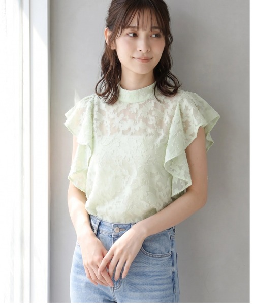 fifth（フィフス） ブラウス シャツ 半袖 マルチwayシアージャガード