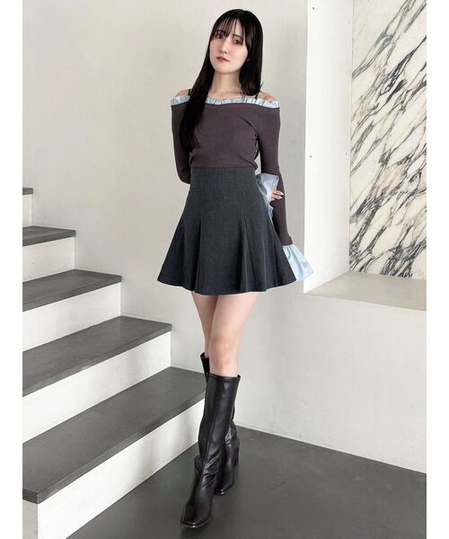 MERCURYDUO バックZIPマーメイドミニスカパン セットアップ着用可】バックZIPマーメイドミニスカパン（スカート