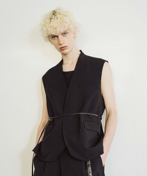 HARE ベスト ジレ 「SET UP対応」シックリラックスカットオフ