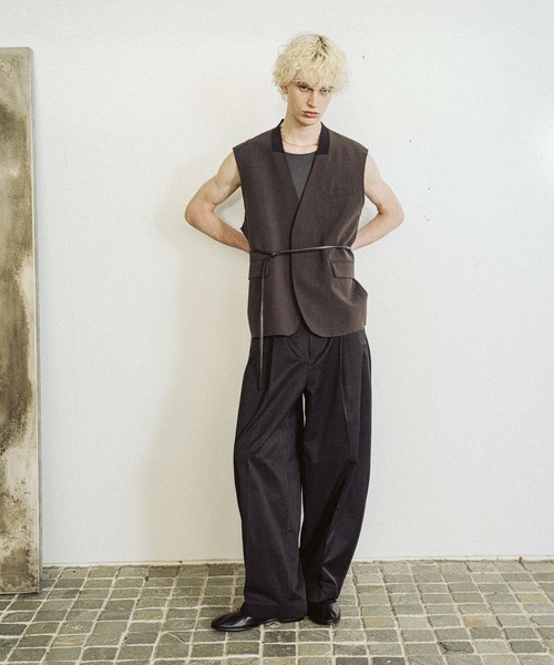 HARE ベスト ジレ 「SET UP対応」シックリラックスカットオフ