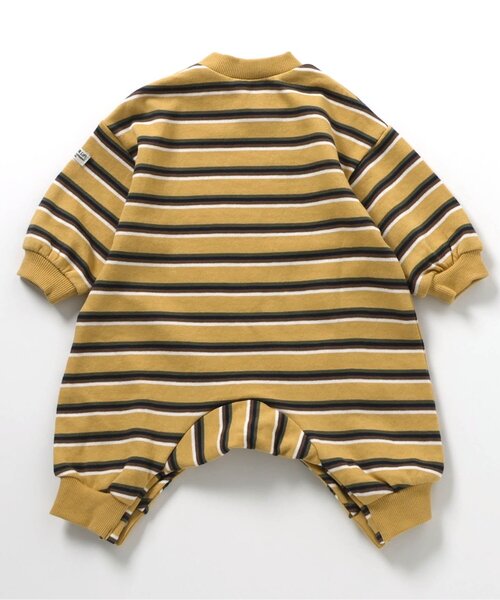 BREEZE（ブリーズ） ベビー服 ロンパース マルチボーダーカバーオール