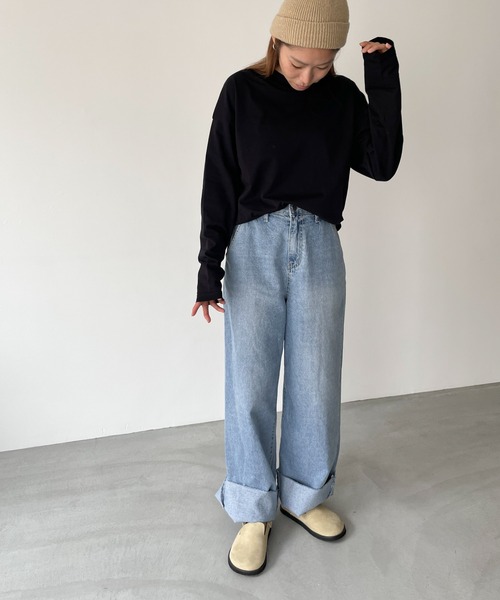 「CANAL JEAN」 「rcw」長(zhǎng)袖カットソー 38 ホワイト レディース