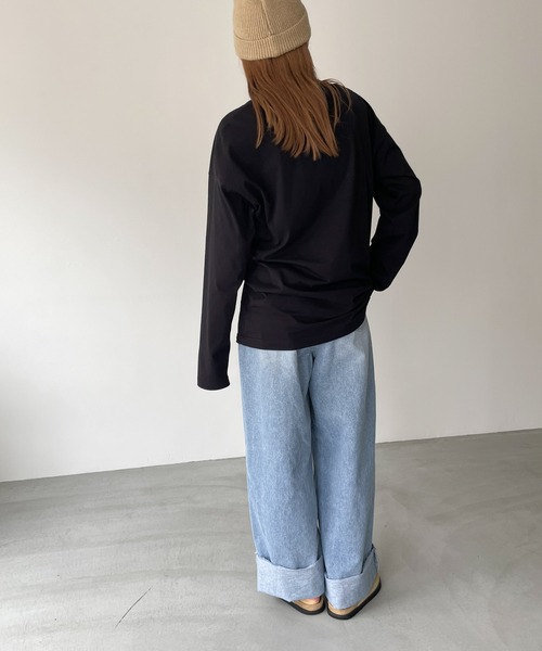 「CANAL JEAN」 「rcw」長(zhǎng)袖カットソー 38 ホワイト レディース