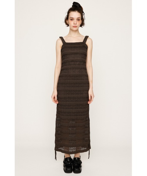 SLY ワンピース FRONT BUTTON LACE 2P L/OP フロントボタン