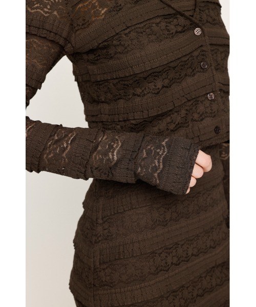 レースネック ロングワンピース フロントボタン r-3260 SLY ワンピース FRONT BUTTON LACE 2P L/OP フロントボタン