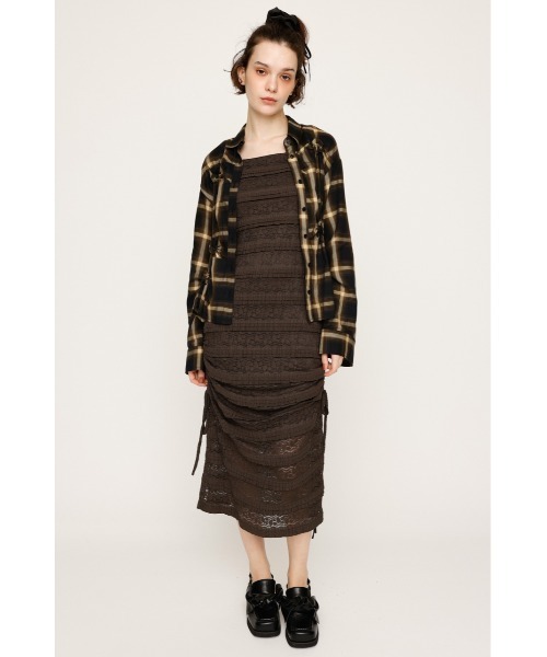 SLY ワンピース FRONT BUTTON LACE 2P L/OP フロントボタン