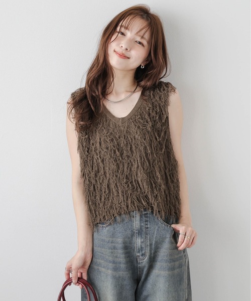 ベスト ジレ ループフリンジベスト レディース : ZOZOTOWN Yahoo
