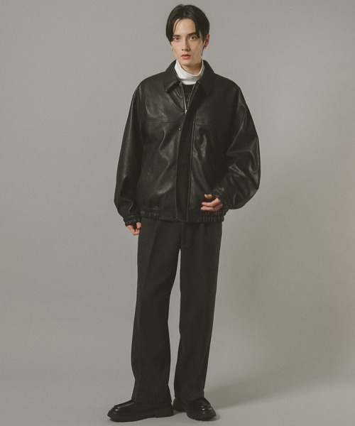 RAGEBLUE レザージャケット RAGEBLUE ブルゾン アウター Synthetic leather track jacket