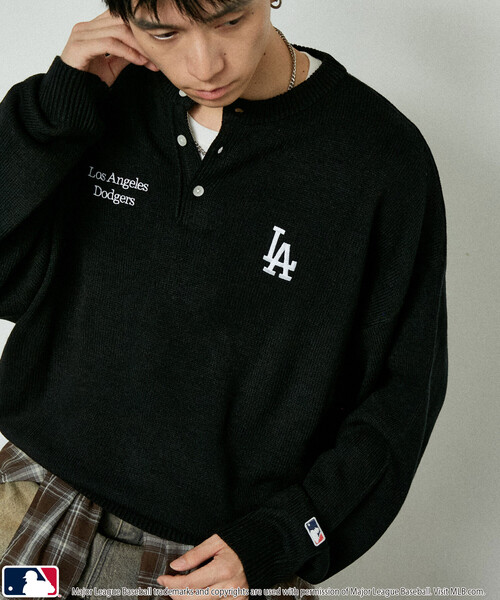 MLB セーター ニット MLB/メジャーリーグベースボール 別注 HENRY NECK
