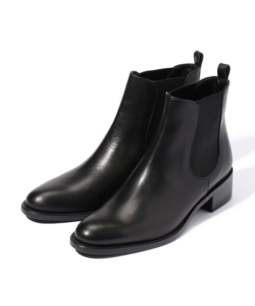 美品 ギャルリーヴィー サイドゴアブーツ ショートブーツ 本革 23.5 日本製 GALERIE VIE（ギャルリー ヴィー） ブーツ サイドゴアショートブーツ