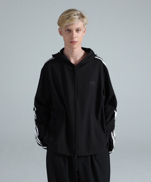 Y-3 ブルゾン アウター HOODED TRACK TOP 3-STRIPES メンズ レディース
