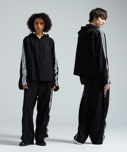 Y-3 ブルゾン アウター HOODED TRACK TOP 3-STRIPES メンズ レディース