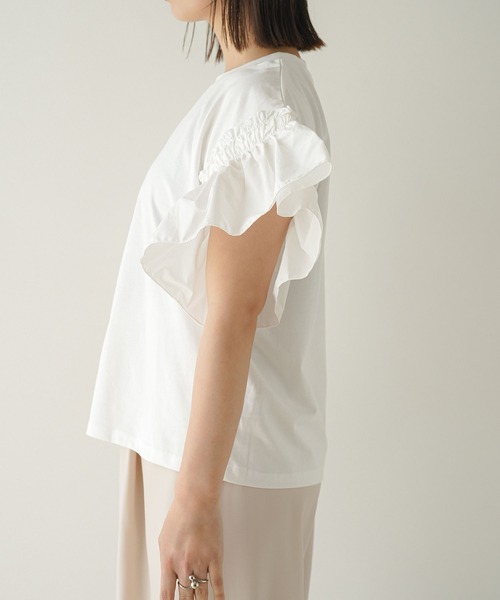 「rectangle」 半袖カットソー FREE オフホワイト レディース_画像5