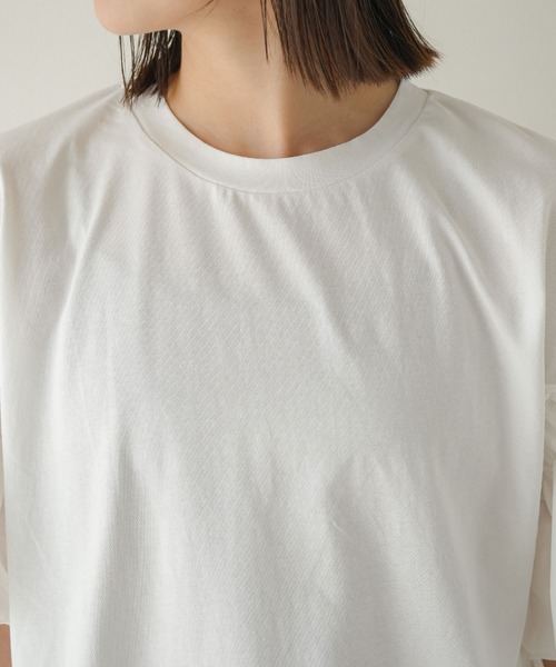 「rectangle」 半袖カットソー FREE オフホワイト レディース_画像6