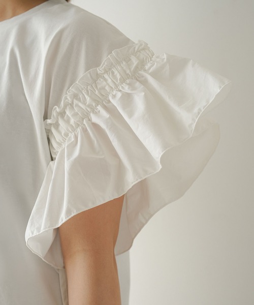 「rectangle」 半袖カットソー FREE オフホワイト レディース_画像7