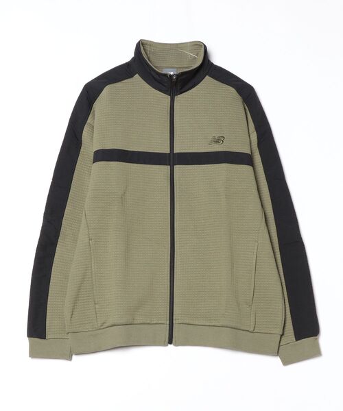 New Balance キルティングジャケット ブラック/グリーン ニューバランス New Balance メンズ ニットジャケット THE CITY 25FW