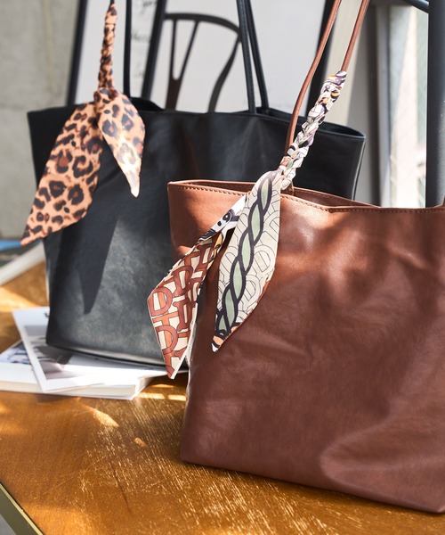 KOBE LETTUCE（神戸レタス） トートバッグ スカーフ付きフェイクレザー