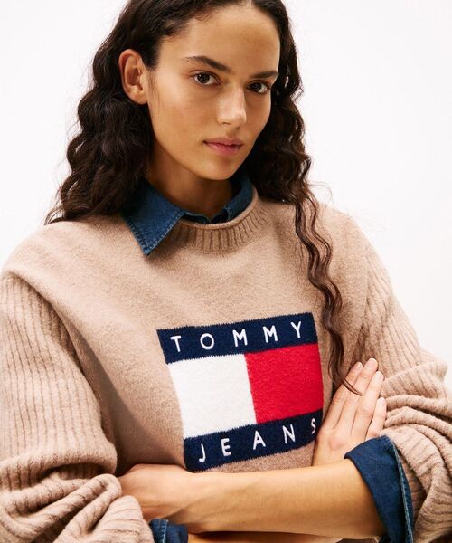 トミー ジーンズ（ JEANS）/フラッグセーターワンピース TOMMY JEANS（トミー・ジーンズ） ワンピース フラッグセーター