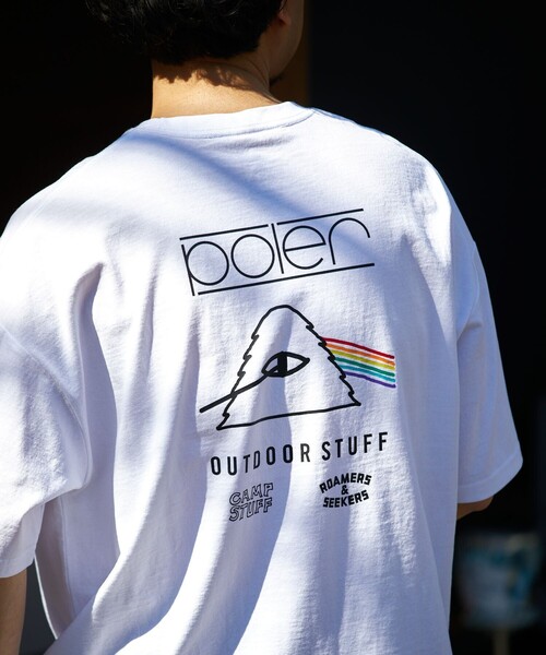 「POLeR」 半袖Tシャツ MEDIUM ホワイト メンズ_画像3