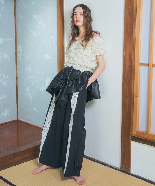 「VIOLETTA」 半袖カットソー FREE ベージュ レディース_画像3