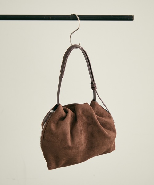 Lunea ショルダーバッグ バッグ 2wayサイドジップスウェード巾着バッグ