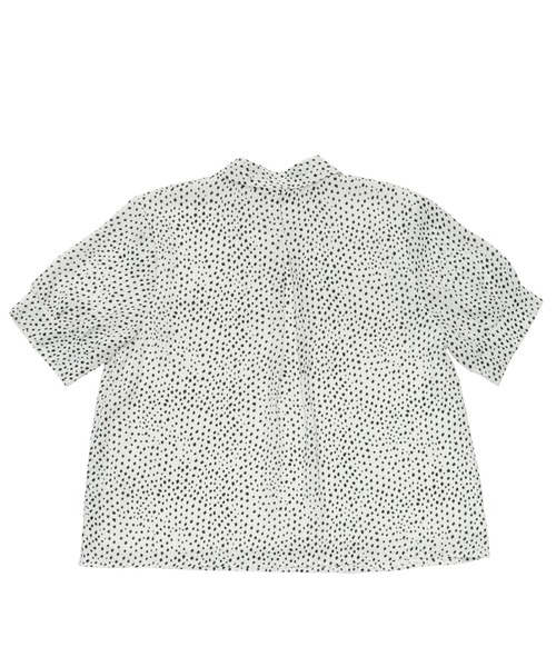 「TOKYO SHIRTS」 半袖ブラウス L オフホワイト レディース_画像7