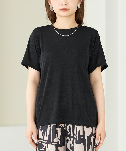 「LAVEANGE」 半袖Tシャツ 4L ブラウン レディース_画像3