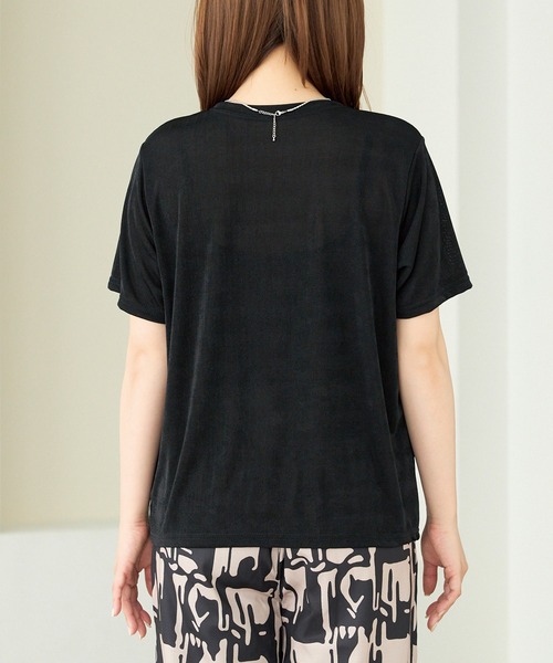 「LAVEANGE」 半袖Tシャツ 4L ブラウン レディース_画像5
