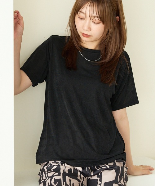 「LAVEANGE」 半袖Tシャツ 4L ブラウン レディース_画像7