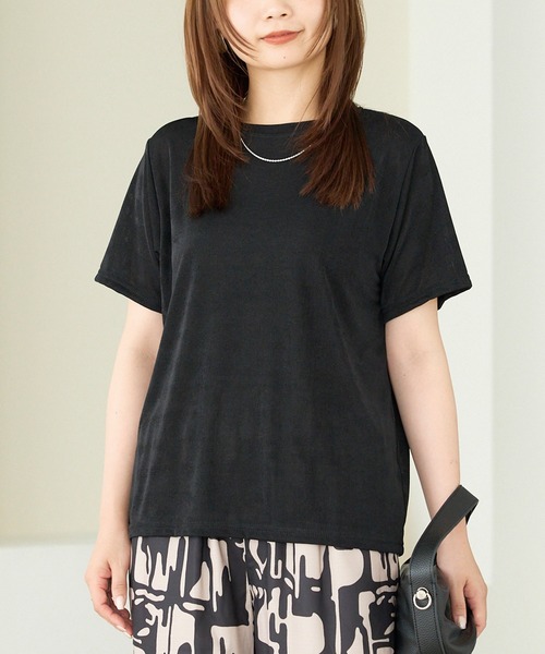 「LAVEANGE」 半袖Tシャツ 4L ブラウン レディース_画像8