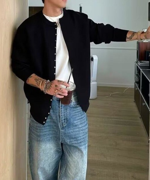 カーディガン シルバーボタンカーディガン メンズ レディース | CREARE -LINO- | 04