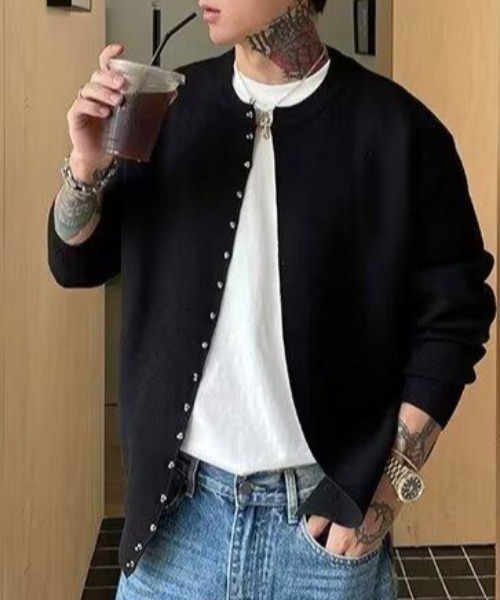 カーディガン シルバーボタンカーディガン メンズ レディース | CREARE -LINO- | 03