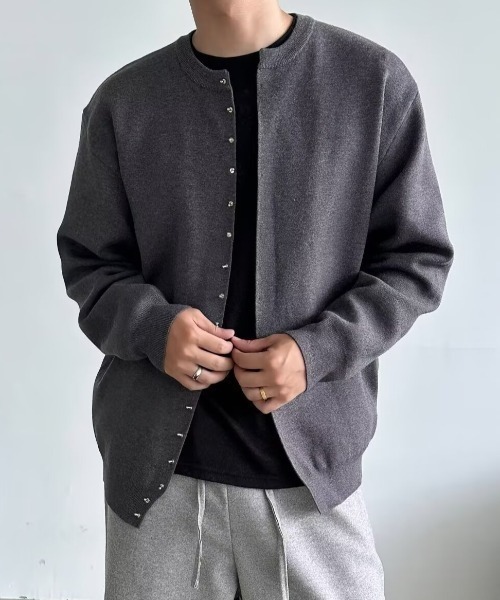 CREARE -LINO- カーディガン シルバーボタンカーディガン メンズ