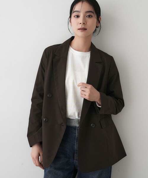 ブラウンレザーシングルブレストジャケット ウールダブルブレストジャケット | ジャケット | NOELA OFFICIAL WEB STORE