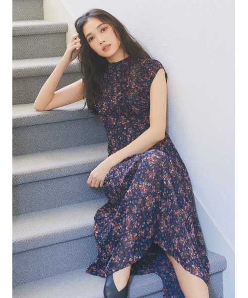 FRAY I.D / ノースリーブワンピース/FWFO211512/インナー無// FRAY I.D（フレイ・アイディー） ノースリーブワンピース 1 ネイビー