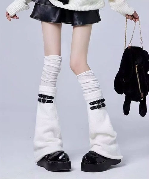 【Y2K】d.i.a レッグウォーマー　ベルト訳あり Mayree レッグウォーマー 「urge select」Y2K ベルトバックルデザイン