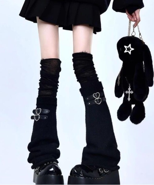 Mayree レッグウォーマー 「urge select」Y2K ベルトバックルデザイン